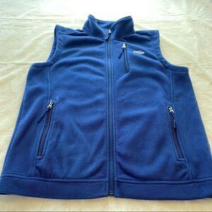 Wantdo Blue Fleece Front Zipper Vest Size Small